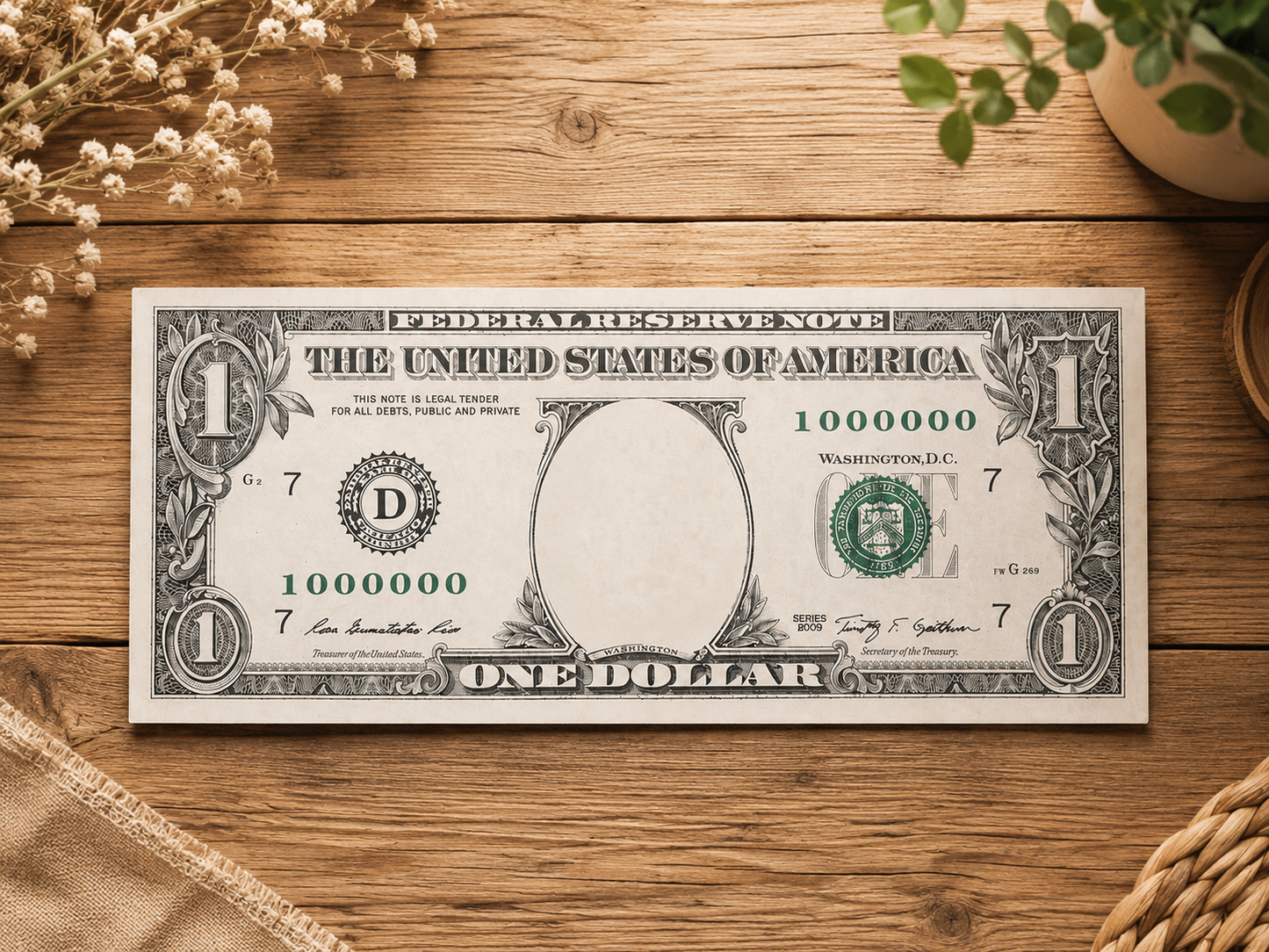 Dollar painting