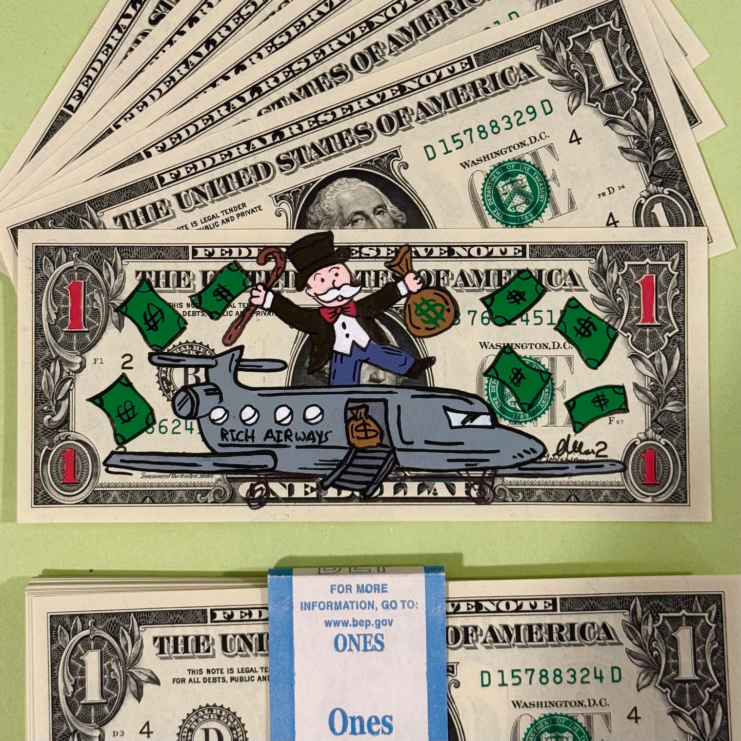 Art Dollar - Monopaly rich airways