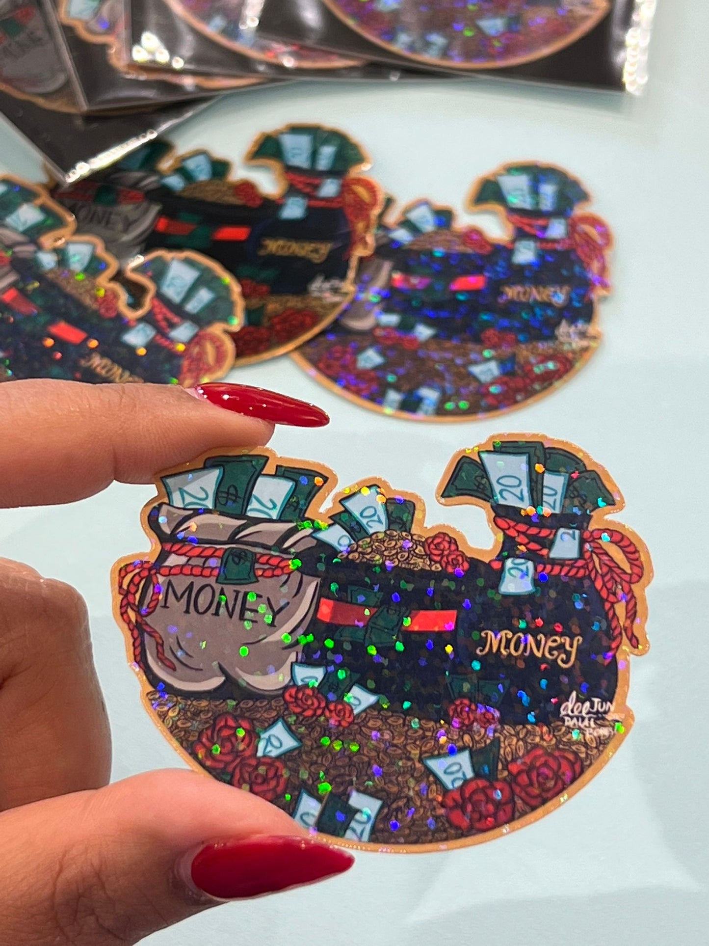 Load of Money glitter sticker