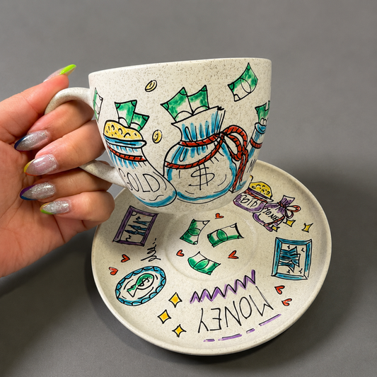 Mug (doodle money) Green (Copy)