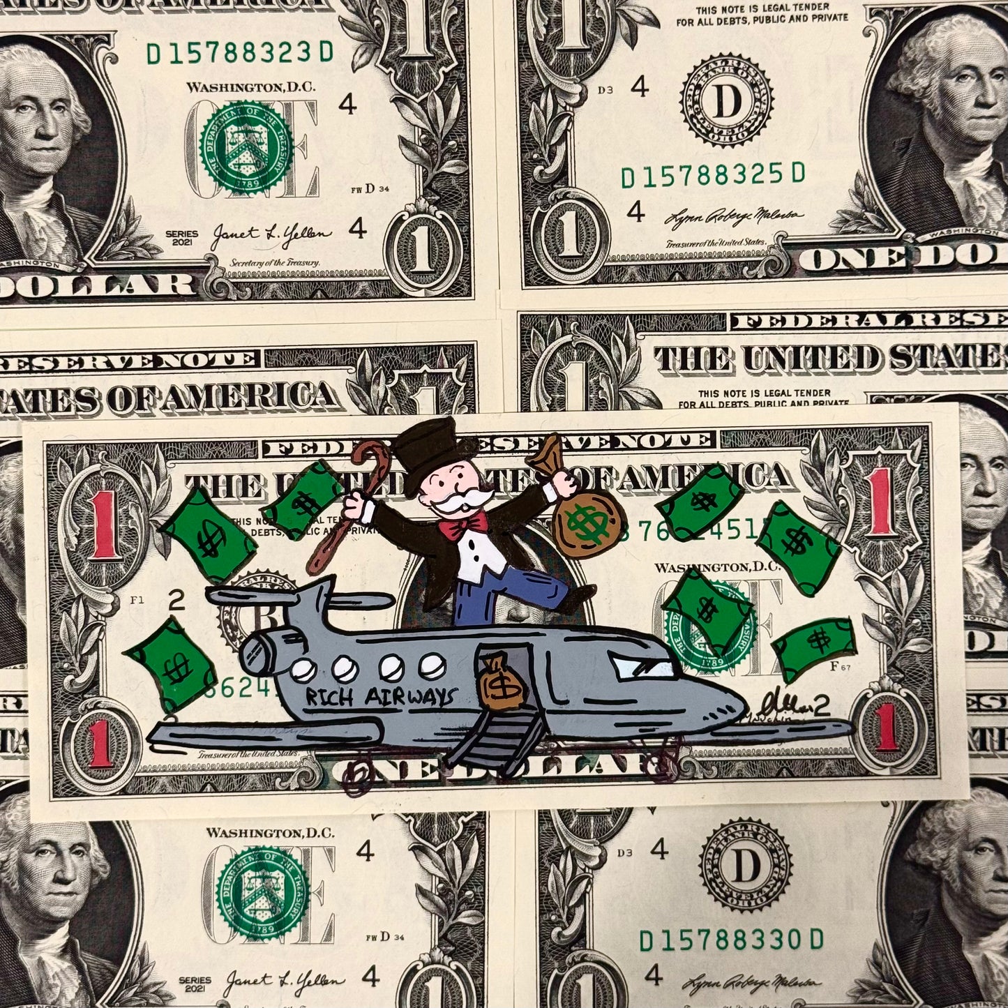 Art Dollar - Monopaly rich airways