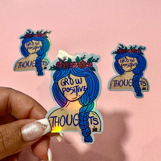 Lady in positive / glossy sticker