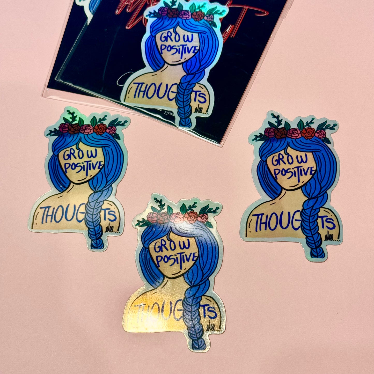 Lady in positive / glossy sticker