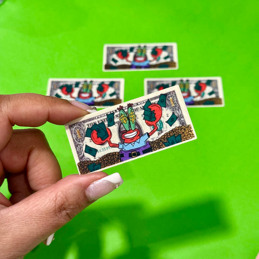 Dollar bill ( مستر سلطع ) Glossy sticker