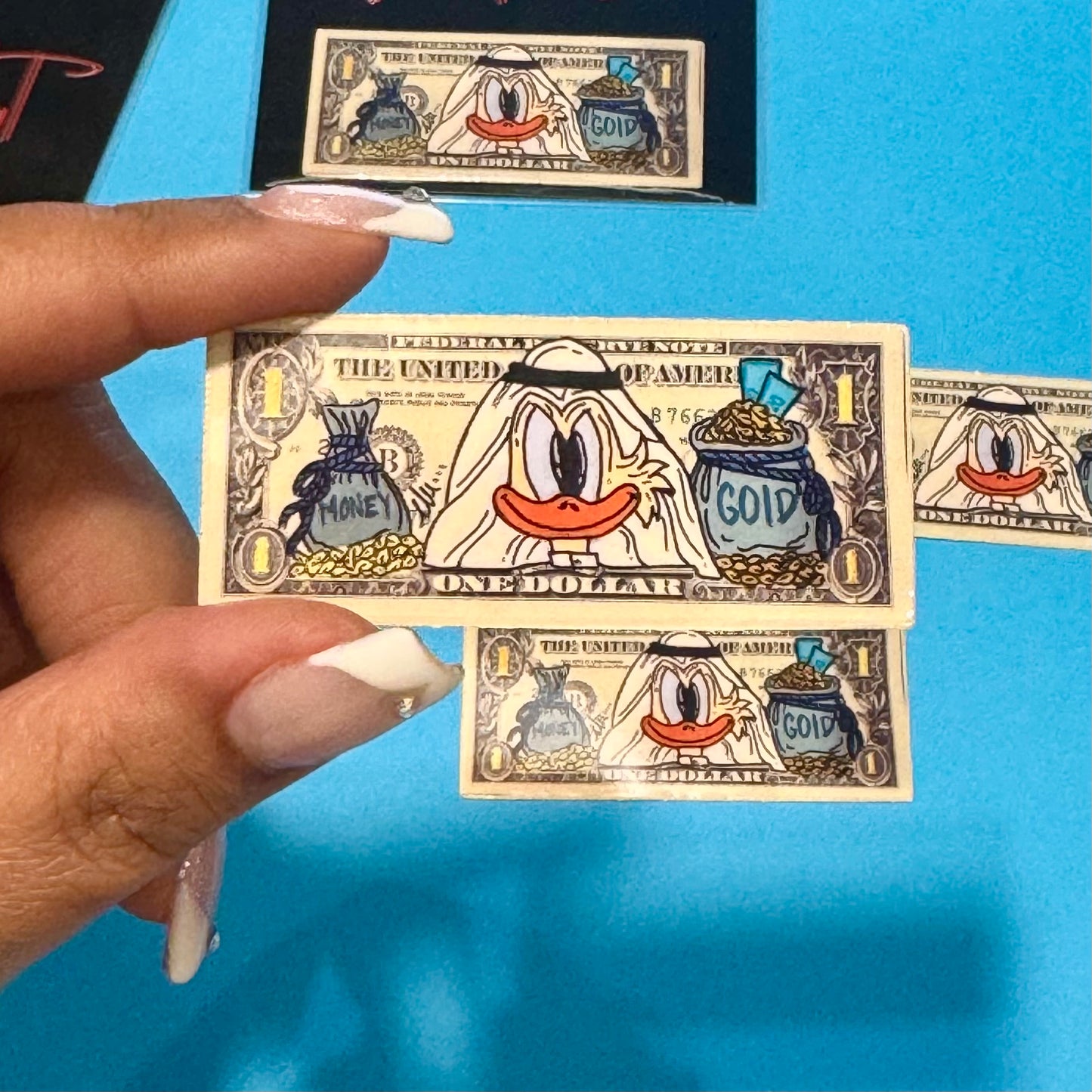Dollar bill(حجي ذهب  ) Glossy sticker