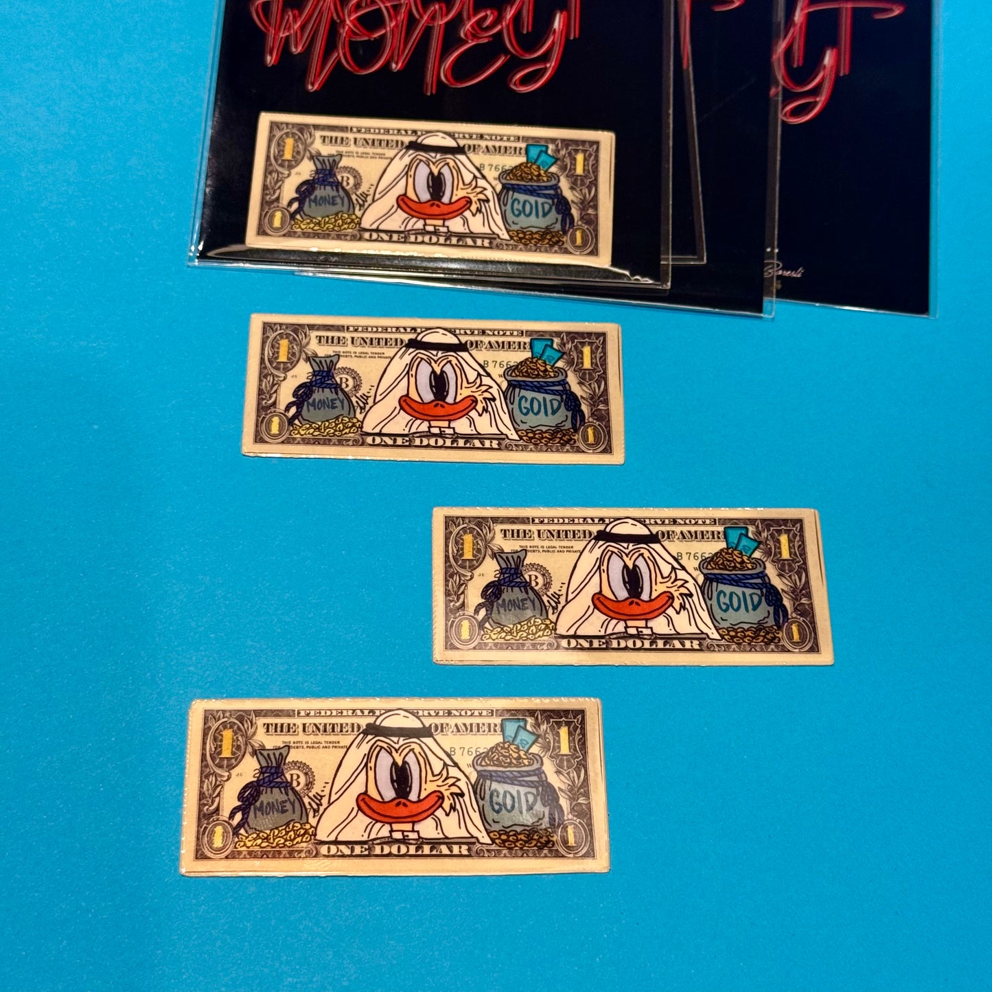 Dollar bill(حجي ذهب  ) Glossy sticker