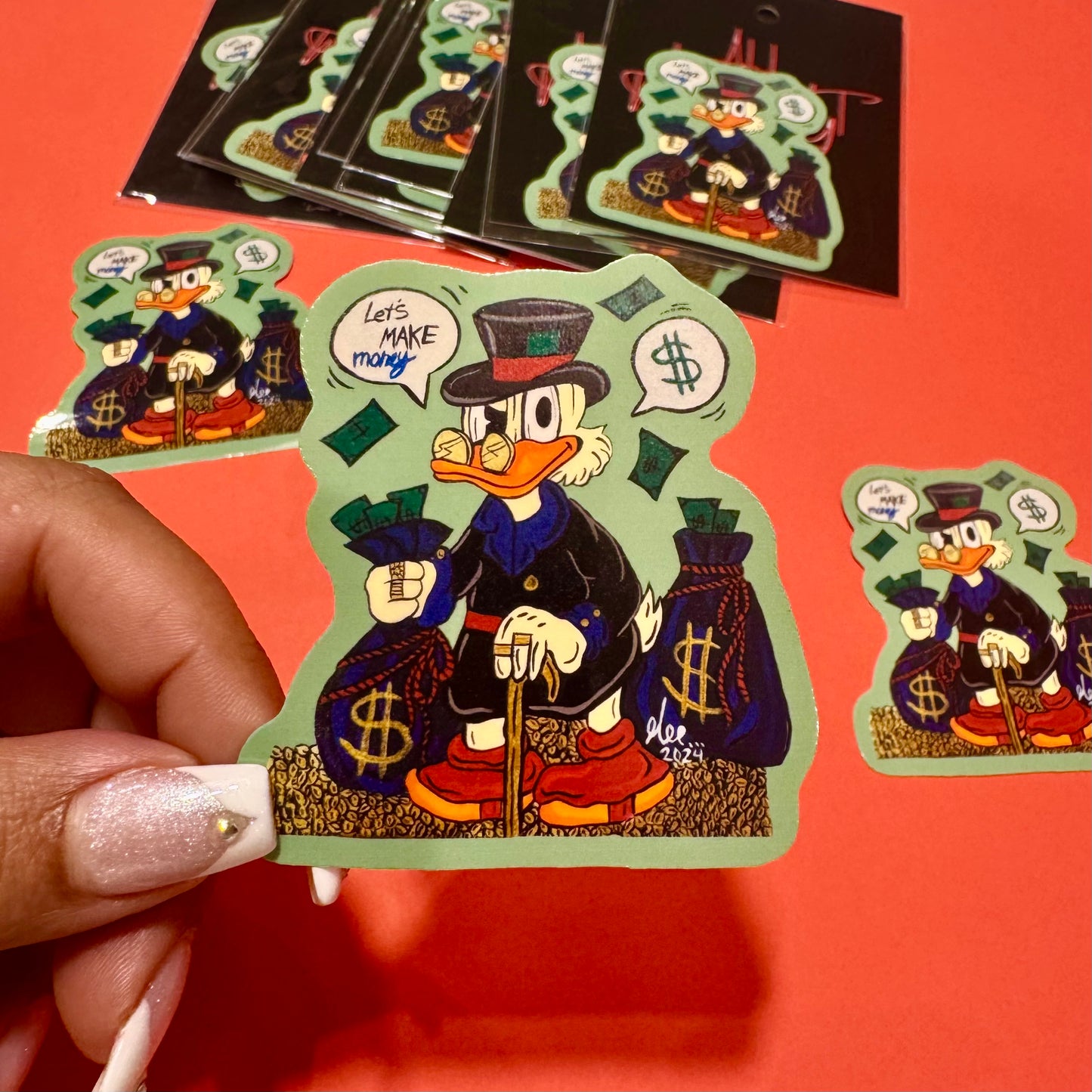 Let’s make money / glossy sticker