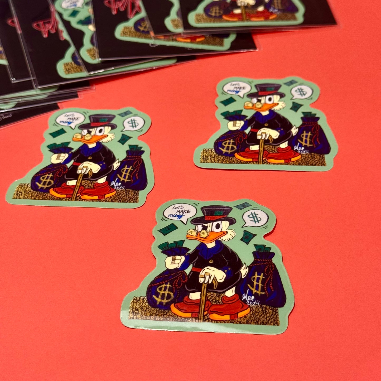 Let’s make money / glossy sticker