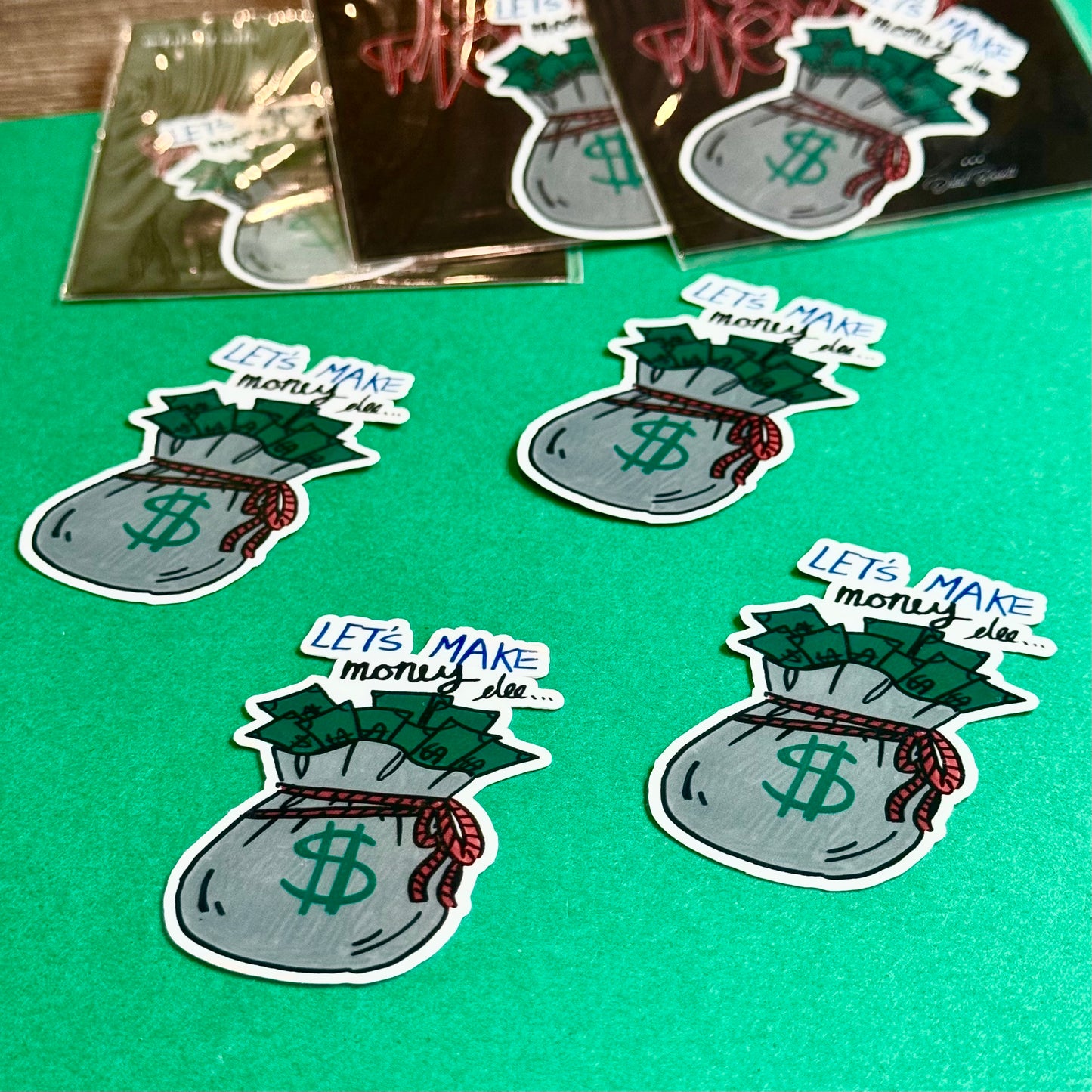 money bag  / glossy sticker