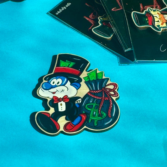 (بابا سنفور )Magnetic wood