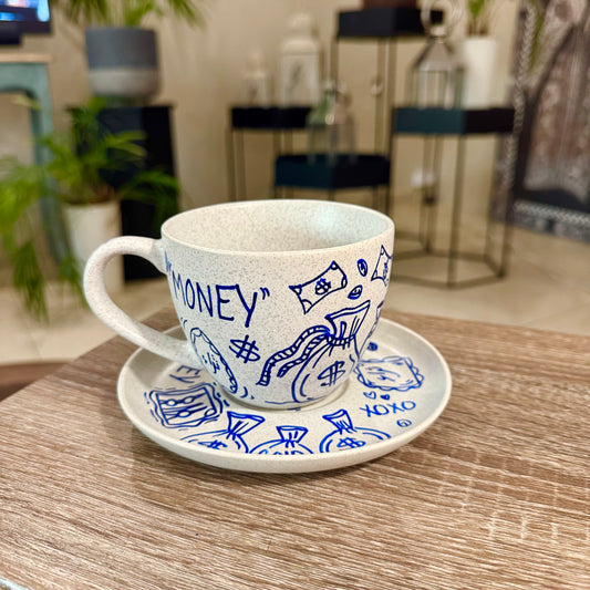 Mug (doodle money)Blue