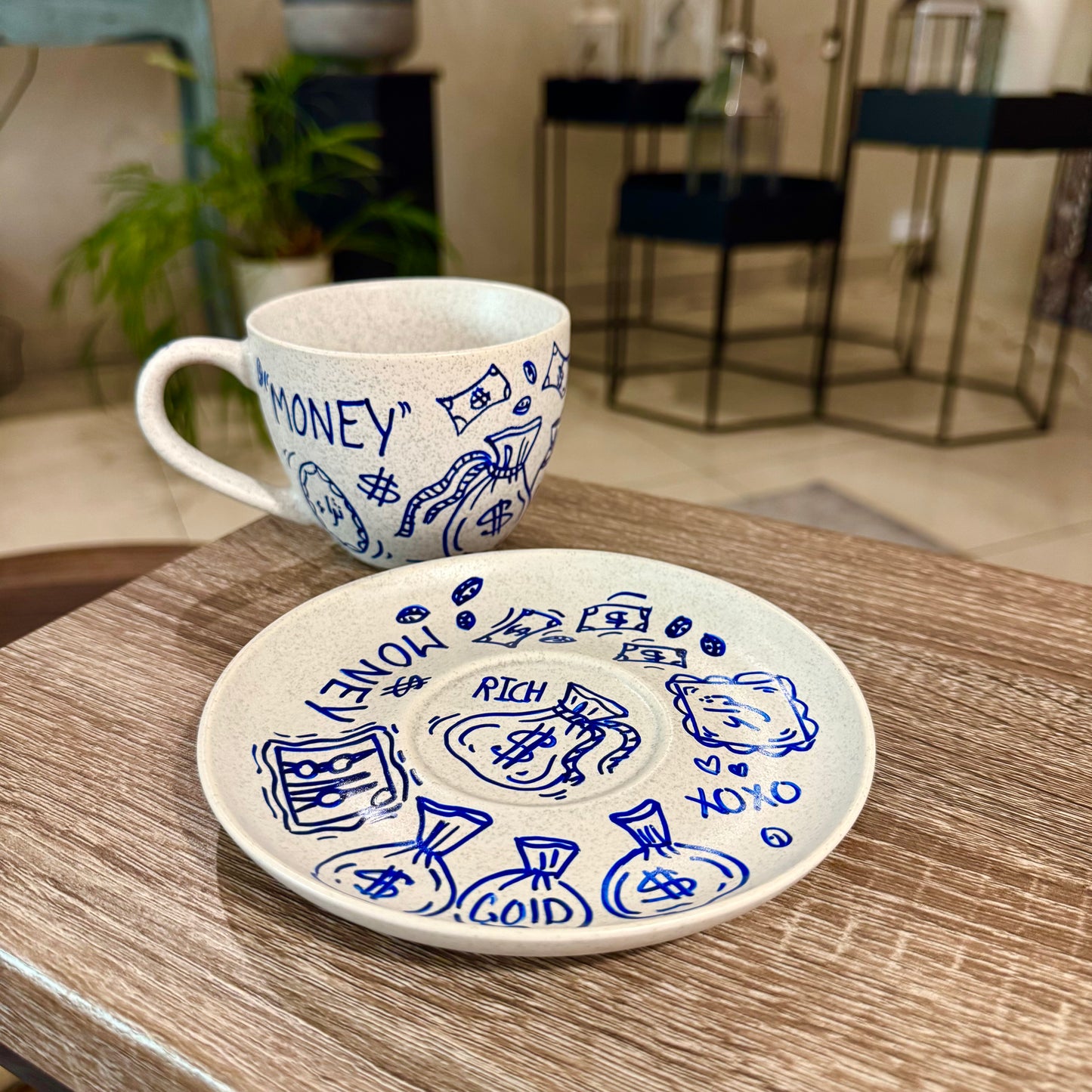 Mug (doodle money)Blue