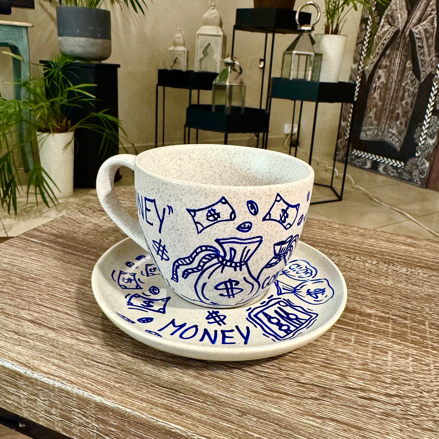 Mug (doodle money)Blue