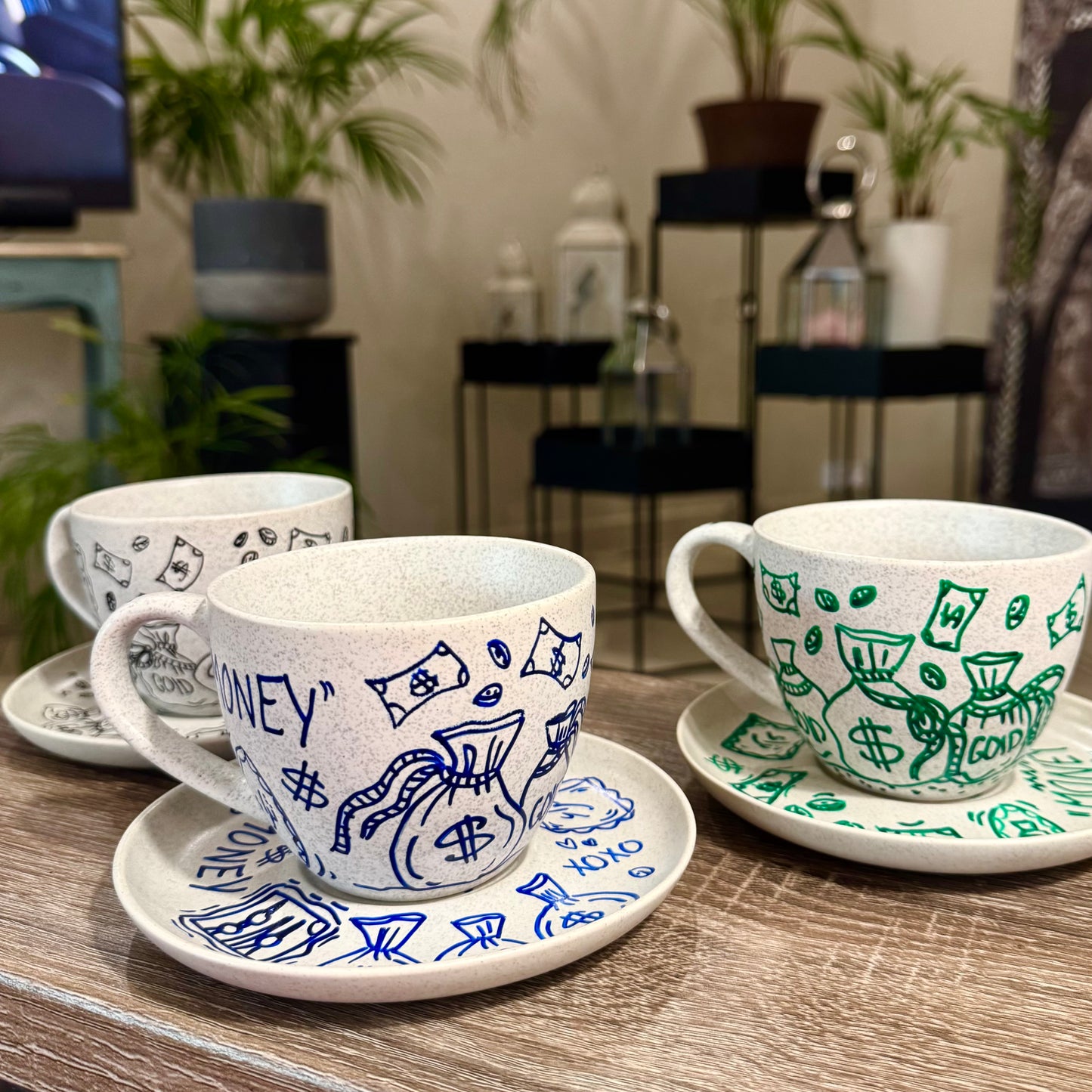 Mug (doodle money)Blue