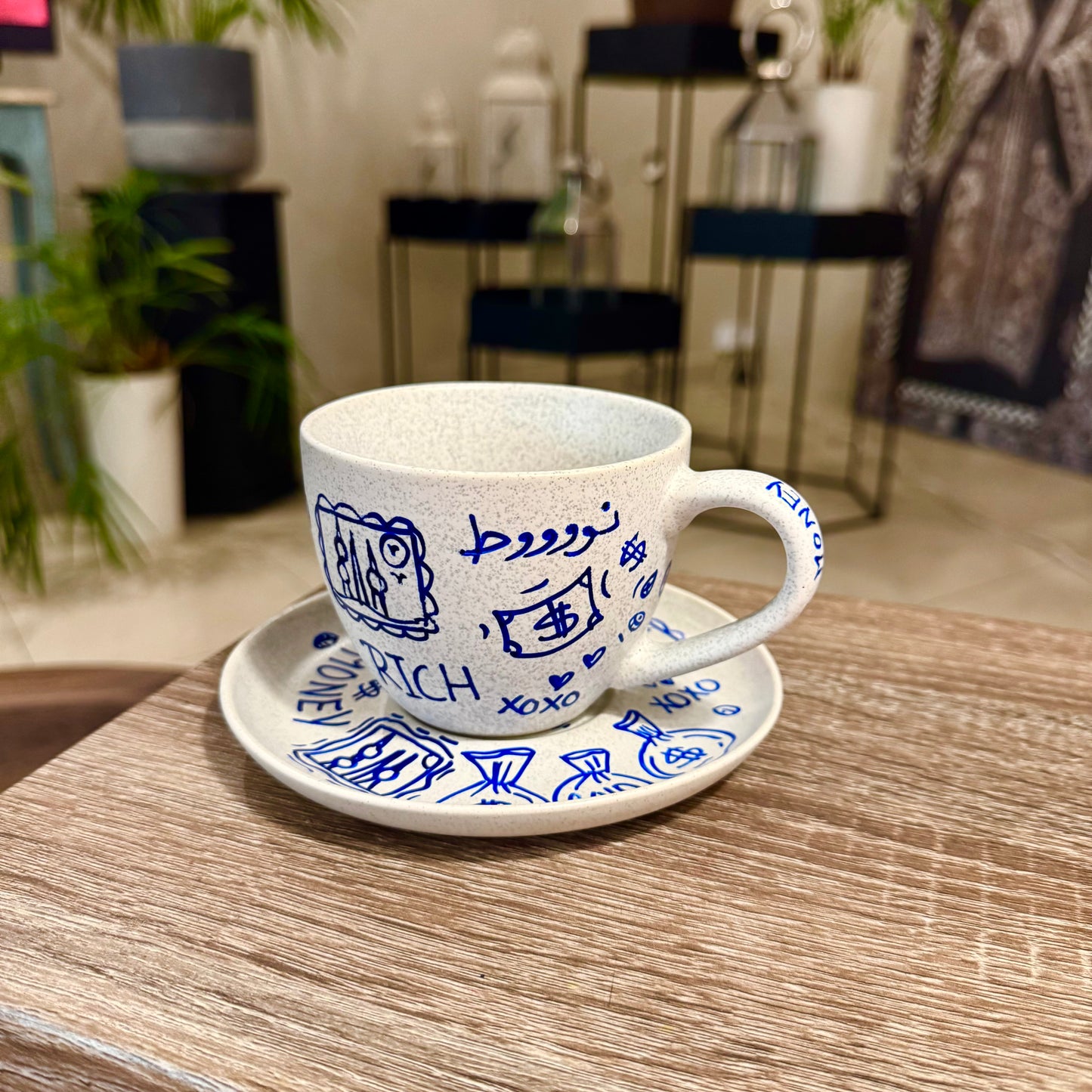 Mug (doodle money)Blue