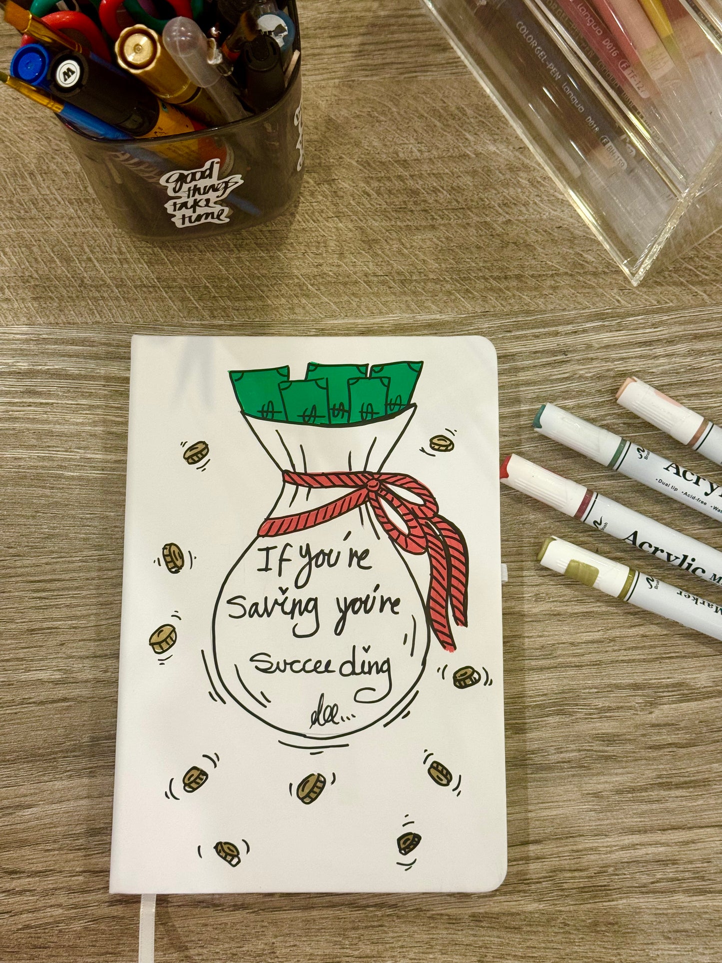 (Succeeding ) note book