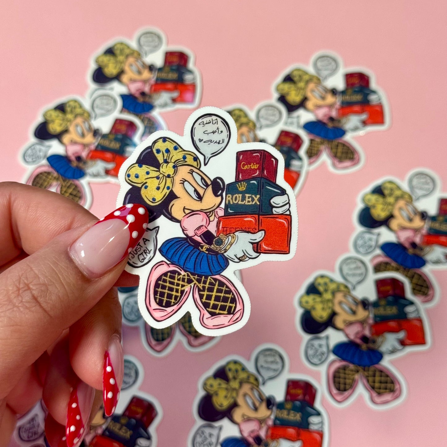 Rich minimouse  / glossy sticker