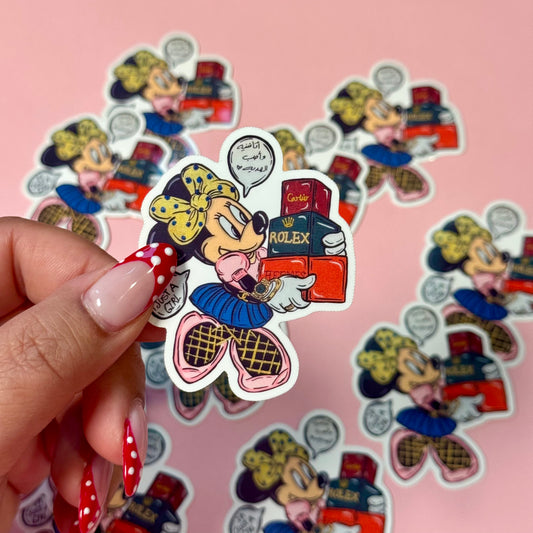 Rich minimouse  / glossy sticker