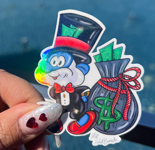 Papa smurf Holographic sticker