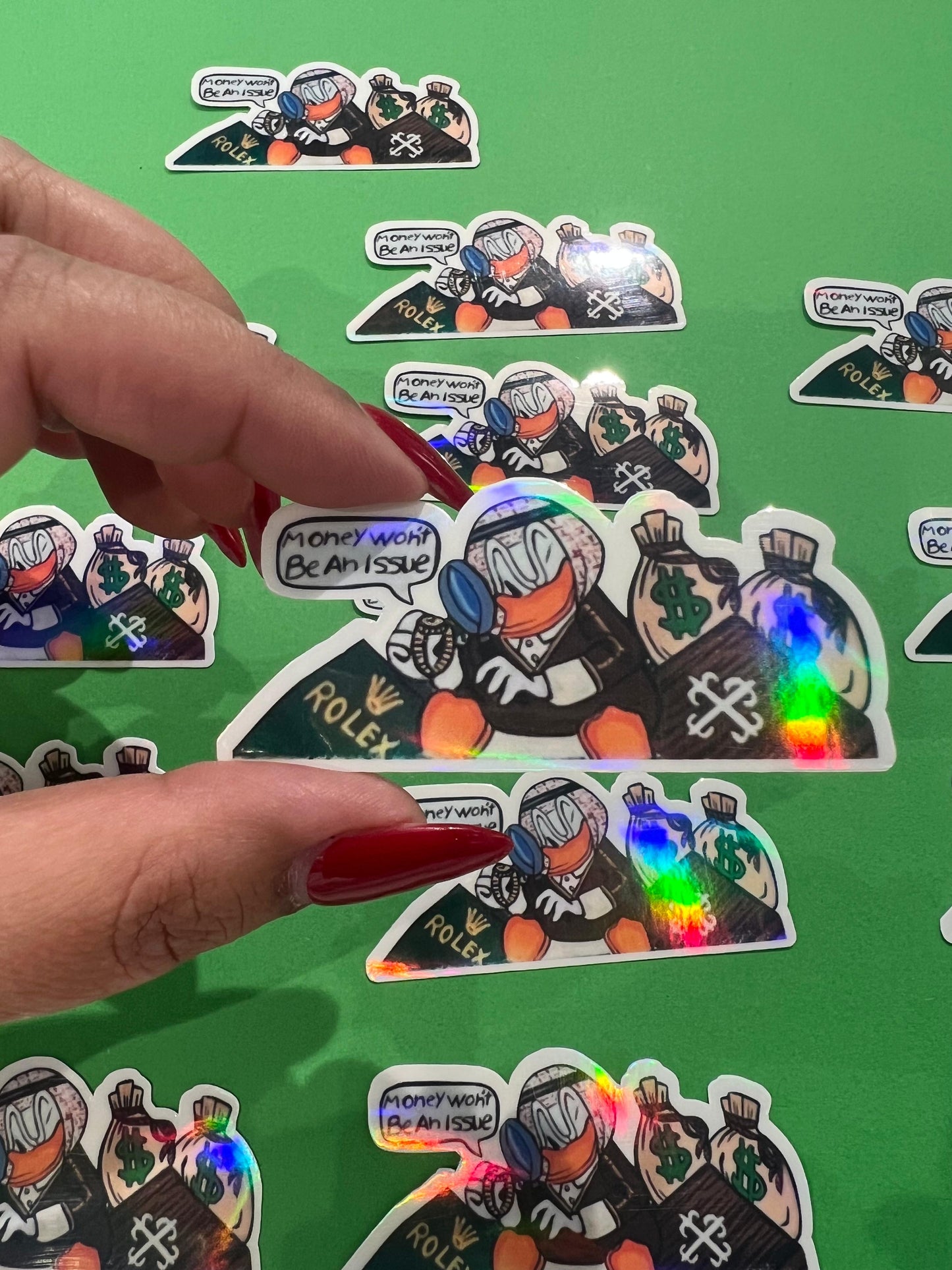 Scrooge McDuck (Money wan't be an issue) holographic sticker